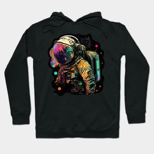 Astronaut in Space Colorful Vibrant Psychedelic Hoodie